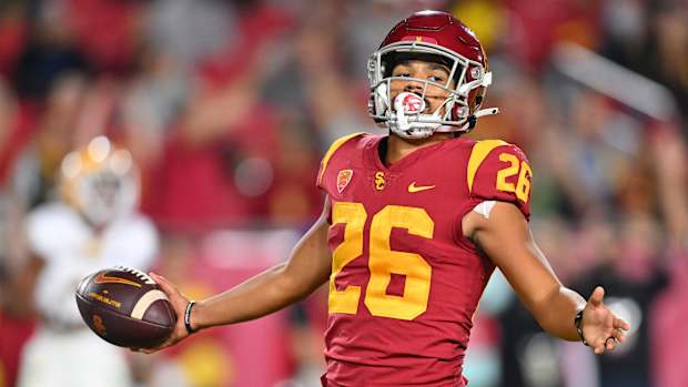 Travis Dye is one of seven USC players who have a chance of being drafted at the NFL Draft 2023